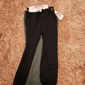Sparkle & Fly super soft grey and black joggers Girls size 8 (M)